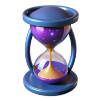 notable impressionist Hyper-specific, isolated cutout of a celestial hourglass filled with stardust, professional render, concept art style with Transparent Background fine detail png