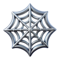 unparalleled contemporary Concept art style, isolated cutout of a single, intricate, spiderweb woven from silver thread with Transparent Background professional png