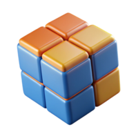 sereno distintivo hiperespecífico profissional render do a isolado, flutuando, rubik's cubo resolução intermediária isolado Cortar fora com transparente fundo png