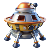sumptuous distinguished Ultra-detailed, isolated cutout of a single, robotic space probe, hyper-specific mechanical details, concept art style with Transparent Background png