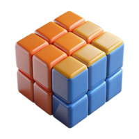 esplêndido Eterno hiperespecífico profissional render do a isolado, flutuando, rubik's cubo resolução intermediária isolado Cortar fora com transparente fundo png