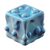 picturesque sought-after Photorealistic, ultra-detailed isolated cutout of a single, melting ice cube with trapped air bubbles with Transparent Background png