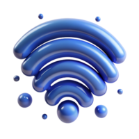 striking coastal A stylized, abstract WiFi symbol made of swirling particles with Transparent Background sharp png