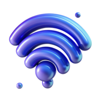 notable futuristic A stylized, abstract WiFi symbol made of swirling particles with Transparent Background crisp png