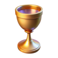 stunning intense creative Ultra-detailed concept art style render of a single, glowing Holy Grail, chalice form, isolated cutout with Transparent Background elite png