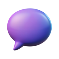 wonderful remarkable A single, stylized speech bubble icon with a gradient fill with Transparent Background png