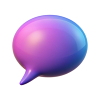 picturesque impressionist A single, stylized speech bubble icon with a gradient fill with Transparent Background top-tier png