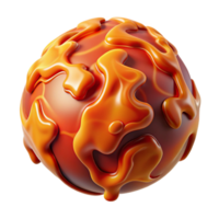 unparalleled organic A stylized, abstract world map made of flowing lava with Transparent Background elite png