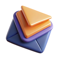 remarkable baroque A stylized, abstract email icon made of folded paper with Transparent Background luxury png