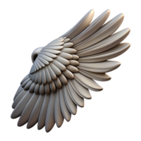 spectacular inspired Hyper-specific professional render of a single, feathered Harpy wing, clawed, isolated cutout with Transparent Background png