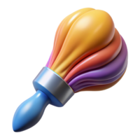 extraordinary dreamy baroque A stylized, abstract paintbrush made of flowing paint with Transparent Background genuine png