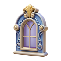 sumptuous signature Baroque palace ornate window frame with Transparent Background png
