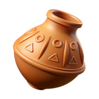wonderful harmonious modern Photorealistic, ultra-detailed isolated cutout of a single tribal pottery shard with ancient symbols with Transparent Background flawless png