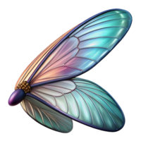 passionate stunning Photorealistic, hyper-specific, isolated cutout of a single, perfectly preserved, insect wing, displaying intricate, fractal patterns with Transparent Background exclusive png
