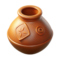 nostalgic pristine Photorealistic, ultra-detailed isolated cutout of a single tribal pottery shard with ancient symbols with Transparent Background masterfully captured png
