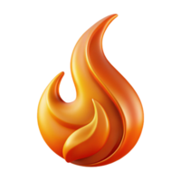 immaculate romantic modern A stylized, abstract flame icon made of swirling fire with Transparent Background gallery standard png