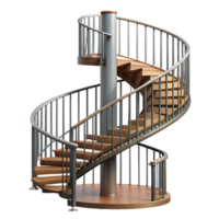 sought-after vintage Spiral staircase wrought iron railing with Transparent Background luxury png