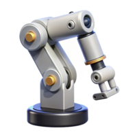 rare vintage Ultra-detailed, hyper-specific, photorealistic professional render of a single isolated cutout, robotic arm with articulated joints, with Transparent Background high quality png