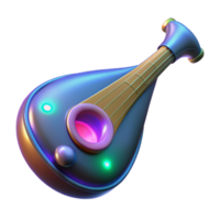 pristine victorian Isolated cutout, concept art style, ultra-detailed rendering of a single, alien musical instrument, emitting ethereal sounds with Transparent Background elite png