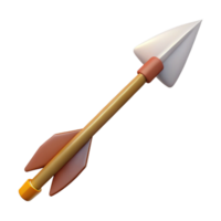 peaceful fascinating Hyper-specific, professional render of a single tribal arrow with fletching and a bone arrowhead with Transparent Background 8K png