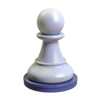 notable urban Professional render, concept art style of a single white chess pawn Isolated cutout with Transparent Background premium png