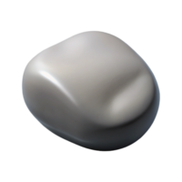 wonderful peaceful urban Concept art style, isolated cutout of a single, smooth, grey river stone with Transparent Background precision png