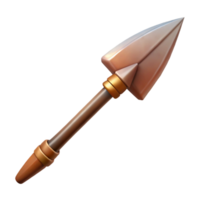 passionate majestic Photorealistic hyper-specific isolated cutout of a tribal warrior's spear with a sharpened bone tip with Transparent Background luxury png