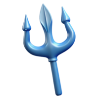 picturesque geometric Hyper-specific, isolated cutout Photorealistic render Single Poseidon's Trident, dripping seawater with Transparent Background top-tier png