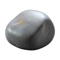 magnificent energetic mid-century Concept art style, isolated cutout of a single, smooth, grey river stone with Transparent Background sharp png