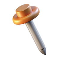striking nostalgic avant-garde Photorealistic, isolated cutout of a single nail, hyper-specific with Transparent Background professional png
