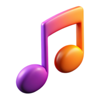 mesmerizing whimsical rustic A single, floating musical note with vibrant colors with Transparent Background crisp png