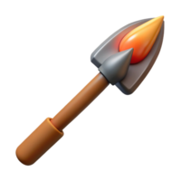 romantic majestic Hyper-specific, professional render of a tribal digging stick with a fire-hardened tip Isolated cutout with Transparent Background original png