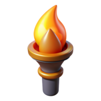 sought-after impressionist A stylized, burning torch with a flickering flame with Transparent Background impeccable png