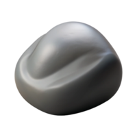 whimsical alluring Concept art style, isolated cutout of a single, smooth grey river stone with visible texture and subtle color variations with Transparent Background studio quality png
