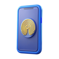 standout tropical Smartphone with fingerprint sensor illuminated with Transparent Background high quality png
