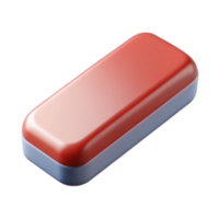 striking inspired Hyper-specific photorealistic isolated cutout of a single eraser with Transparent Background png
