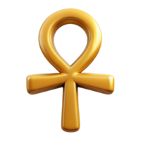 mesmerizing traditional Ultra-detailed concept art illustration of a single stylized ancient Egyptian hieroglyph, Ankh symbol, isolated cutout with Transparent Background gallery standard png