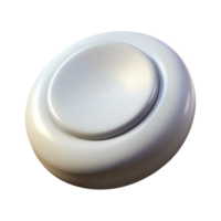 striking exceptional Isolated cutout, single button, round, white, photorealistic render, ultra-detailed with Transparent Background png