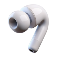 splendid intense nordic Concept art style, isolated cutout of a single white wireless earbud with Transparent Background high quality png