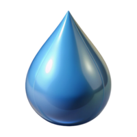 sumptuous surreal Hyper-specific professional render of a single drop of water with realistic reflections and surface tension with Transparent Background masterfully captured png