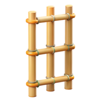 magnificent dramatic impressionist Ultra-detailed, photorealistic, isolated cutout of a single, bamboo scaffolding pole Hyper-specific texture and color with Transparent Background top-tier png