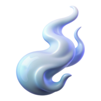 mesmerizing elegant Concept art style, isolated cutout of a single, glowing, ethereal wisp of smoke with intricate details with Transparent Background premium png