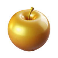 nostalgic stunning Hyper-specific, photorealistic, isolated cutout of a single golden apple of Hesperides, glowing softly with Transparent Background original png