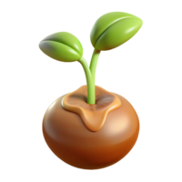 sought-after artistic Germinating seed with root visible with Transparent Background luxury png