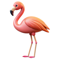 vibrant dramatic rustic A graceful Flamingo standing on one leg, with Transparent Background sharp png