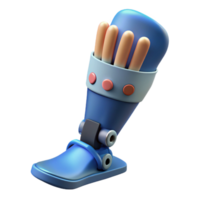 pristine rustic D printed prosthetic limb with Transparent Background handcrafted png