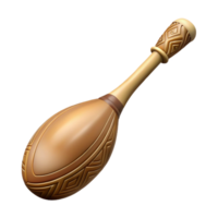unforgettable bohemian Professional render, hyper-specific, isolated cutout of a tribal wooden spoon, carved handle, intricate designs with Transparent Background detailed png