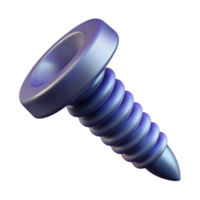 nostalgic wonderful Concept art style, ultra-detailed render of a single screw, isolated cutout with Transparent Background top-tier png