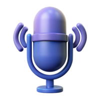 pristine contemporary A microphone, recording sound waves with Transparent Background precision png