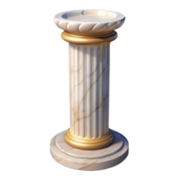 sumptuous nordic Roman column, fluted marble, with Transparent Background gallery standard png